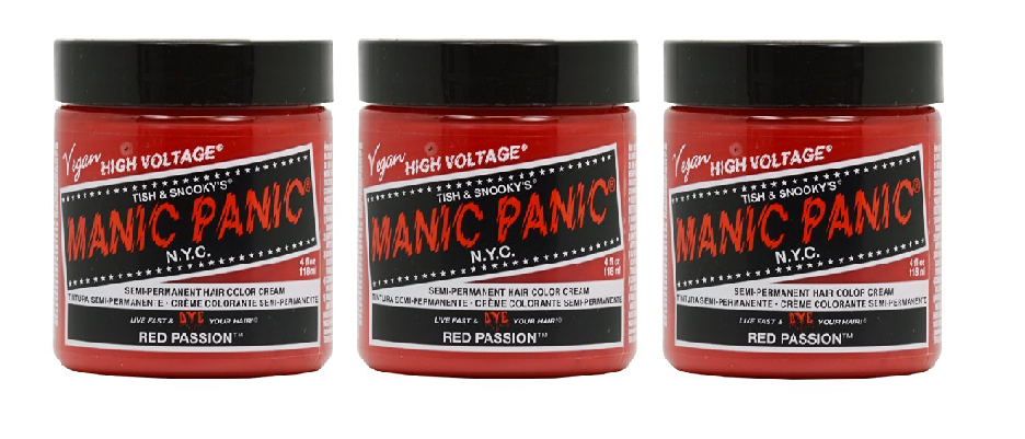 Manic Panic High Voltage Red Passion Classic Hair Color 118ml x3