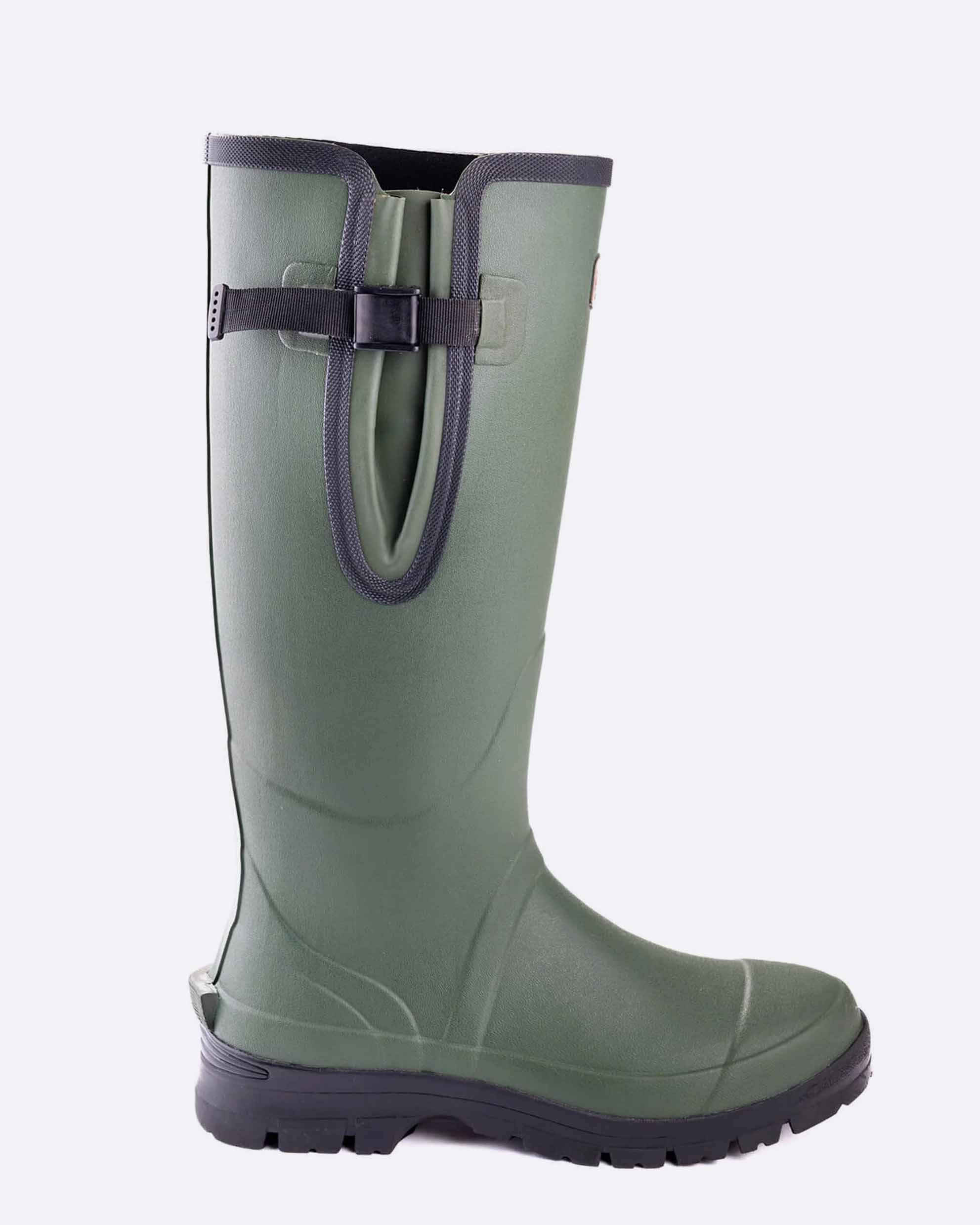 Kingwater Heavy Duty Neoprene Lined Wellies – UK 12 – Euro 47 – Green – The Warm Welly Company