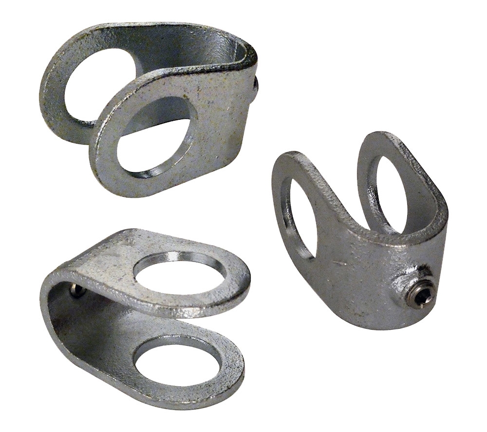 Galvanised Tube Fittings – 48mm OD Tube D48 (Scaffold) – 160 Clamp On Crossover – KIM40229 – K I Metals