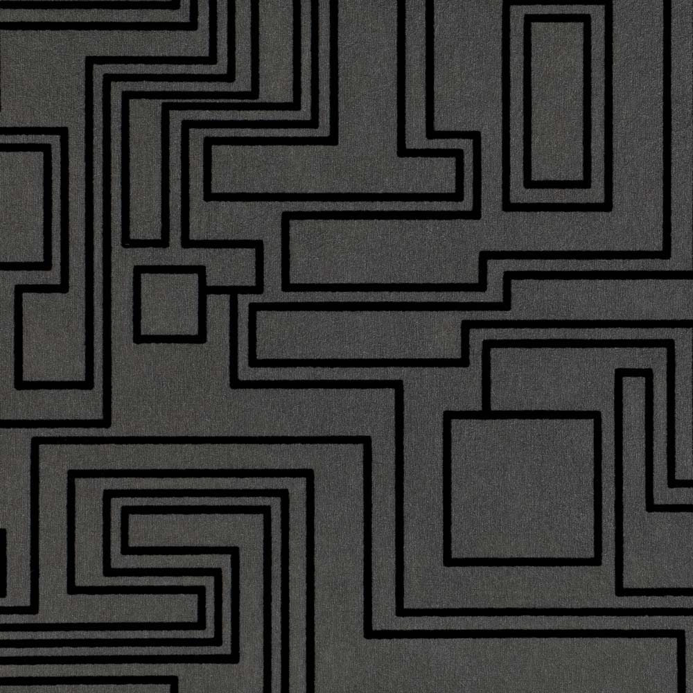 Kirkby Design – Eley Kishimoto Electro Maze WK802/04 Wallpaper – Dark Grey / Black – Non-Woven – 52cm