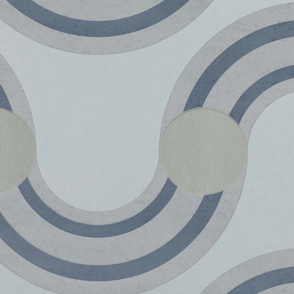 Kirkby Design – Eley Kishimoto Spot On Waves WK808/05 Wallpaper – Grey / Green – Non-Woven – 52cm