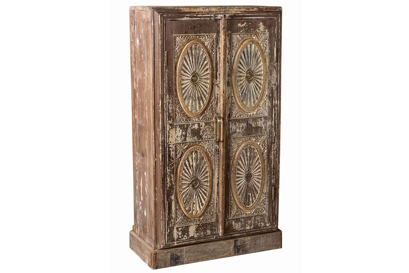 Hamesha Old Carved Cabinet – 2-Door – 121 x 69 x 40cm