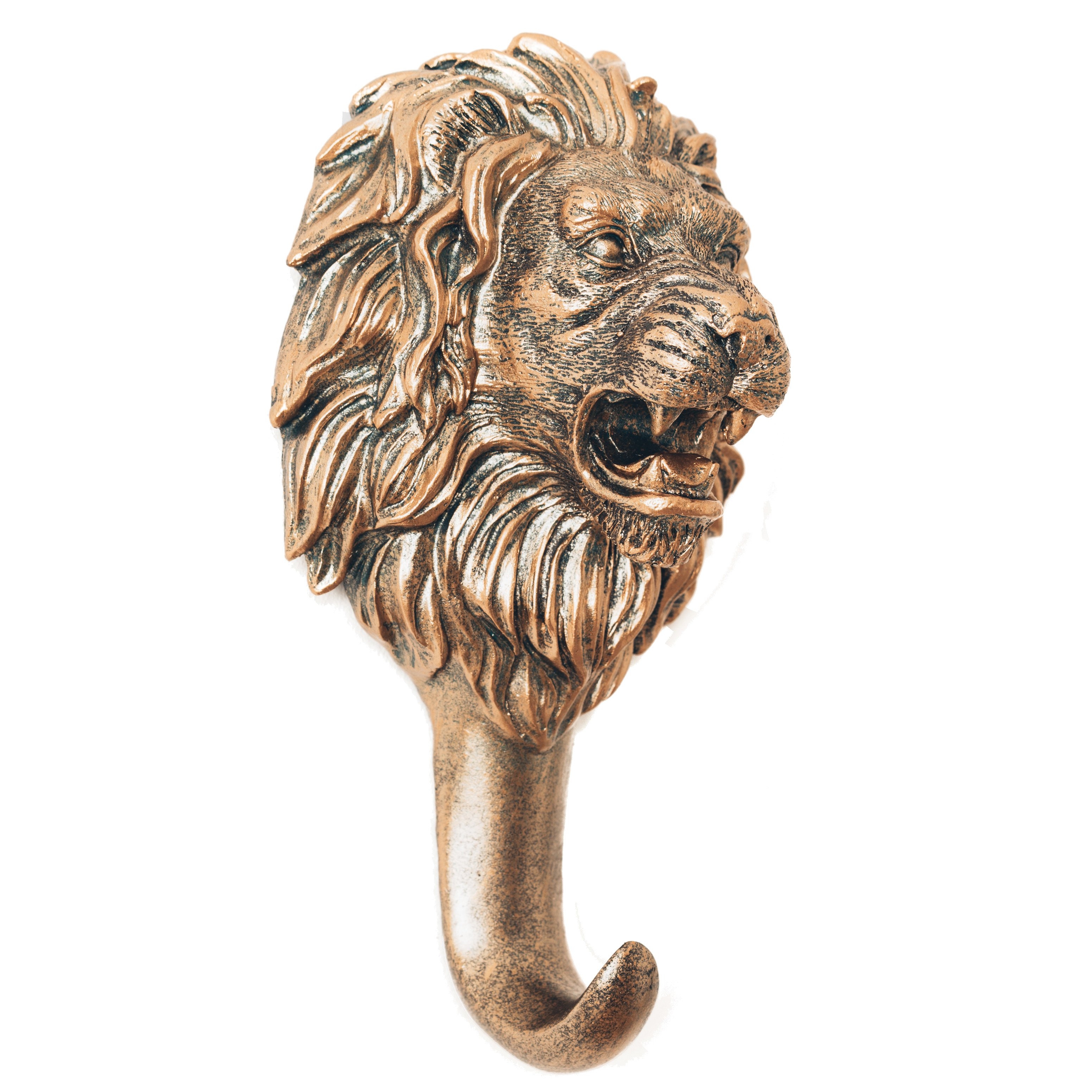 Sculpture Lion Hook – Copper Colour
