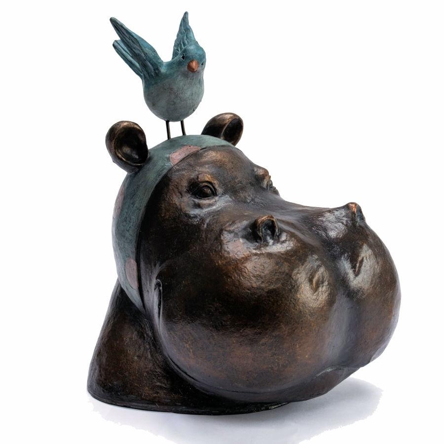 Sculpture Hippo Head – Large – 34cm x 22cm x 28cm