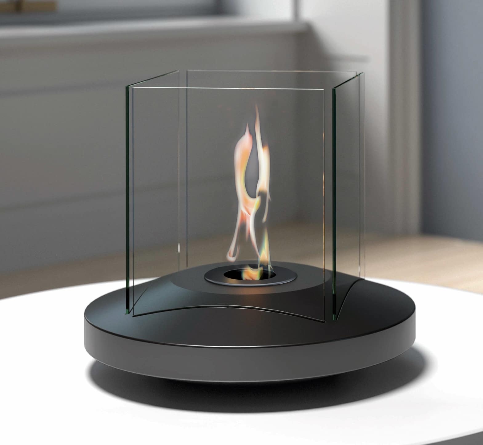 The Lyon Black Table Fireplace – Maison Flair