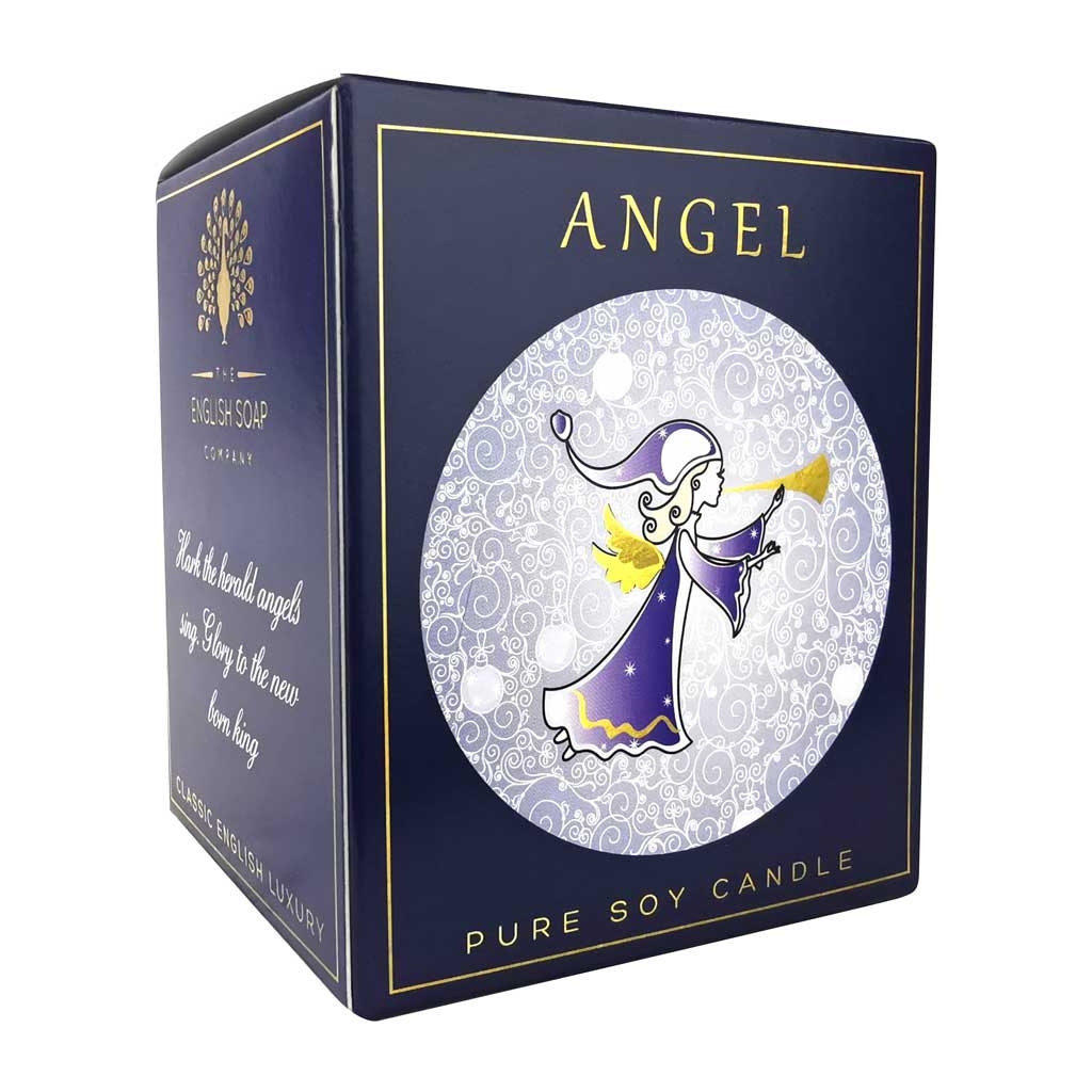 Christmas Angel Candle – 170ml – Aromatic – Pure Soy Wax Candles – English Fragrances – Luxury Shower Gel – The English Soap Company