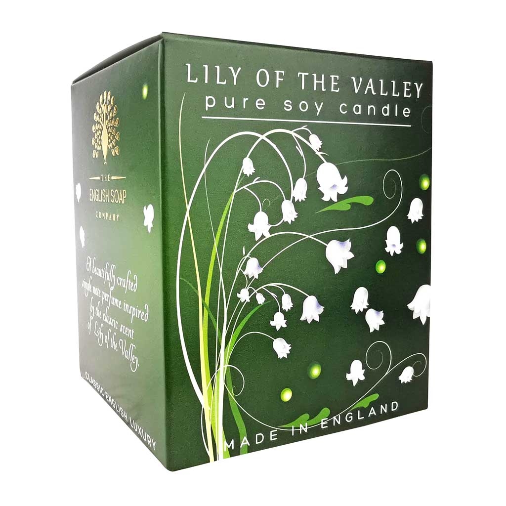 Lily of the Valley Candle – 170ml – Aromatic – Pure Soy Wax Candles – The English Soap Company