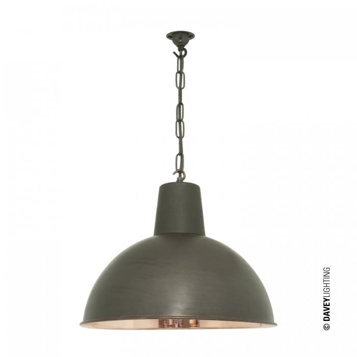 Davey Lighting – Spun Reflector Medium – Weathered Copper – Polished Copper Interior 345 X 400 mm
