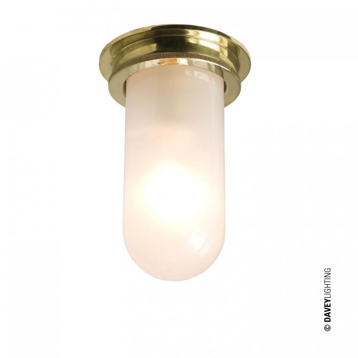 Davey Lighting – Ship’s Companionway Light – Polished Brass – Frosted Glass 180 mm