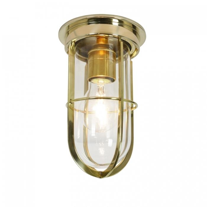 Davey Lighting – Ship’s Companionway – With Guard – Polished Brass – Clear Glass 190 mm