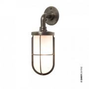 Davey Lighting – Weatherproof Ship’s Well Glass – Weathered Brass – Frosted Glass 110 X  X 290 mm