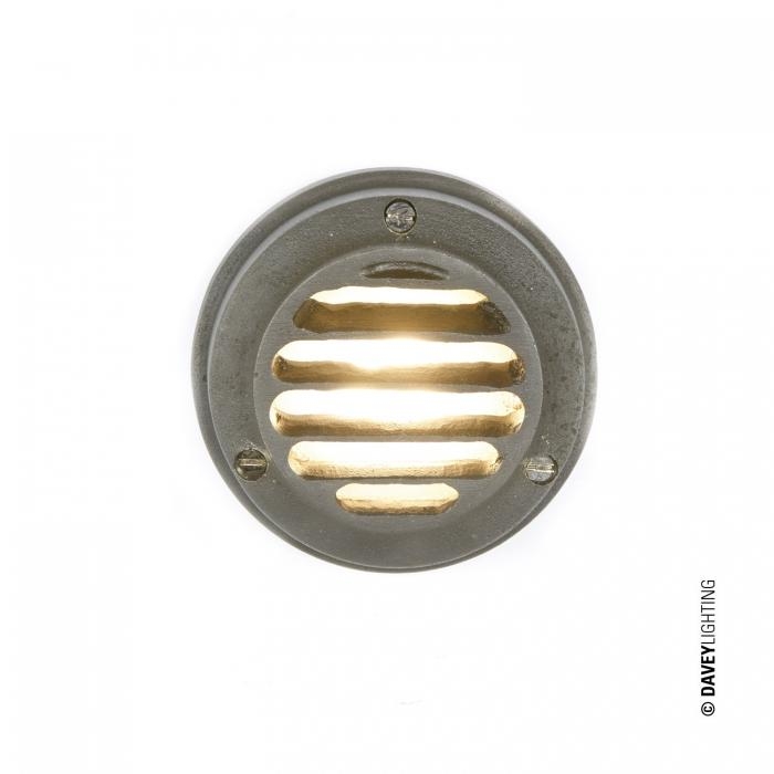 Davey Lighting – Low Voltage Step Or Path Light – With Integral Led Or G4 Capsule Lamp – Weathered Brass – Frosted Glass – G4 45 X 100 X 100 mm