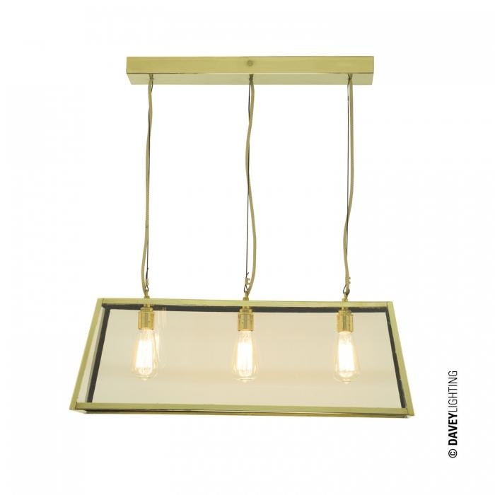 Davey Lighting – Diner – Polished Brass – Clear Glass 225 X 750 X 255 mm