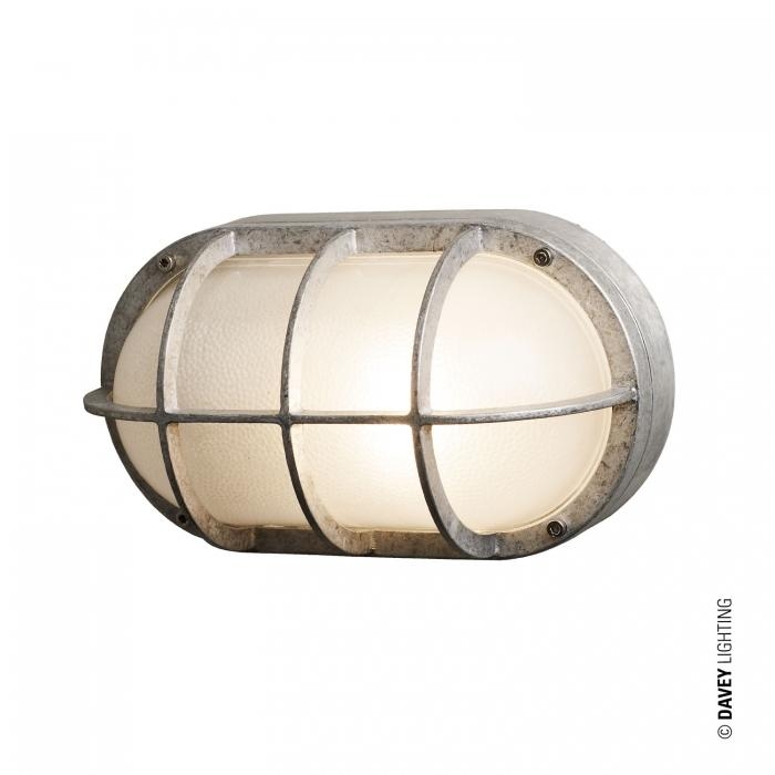 Davey Lighting – Oval Aluminium Bulkhead – Aluminium – Frosted Glass – G24 102 X 200 X 130 mm