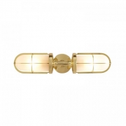 Davey Lighting – Weatherproof Ship’s Double Well Glass – Polished Brass – Frosted Glass 120 X 470 X 100 mm
