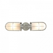 Davey Lighting – Weatherproof Ship’s Double Well Glass – Chrome Plated – Frosted Glass 120 X 470 X 100 mm