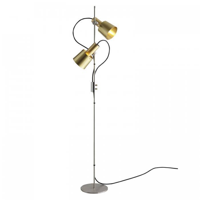 Original Btc – Chester Floor Light – Satin Brass & Stainless Steel 210 X 1400 mm