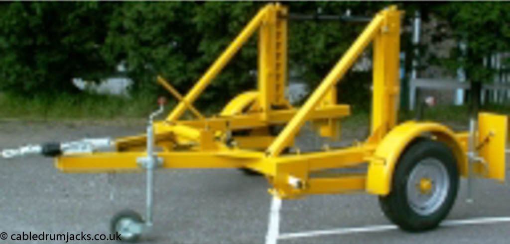 SEB – Cable Drum Trailer – E.w.v.t.a Highway Range – Single Axle – Payload : 1500Kgs – Yellow / Black – 1250 mm X 2200 mm