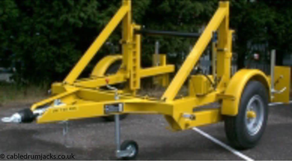 SEB – Cable Drum Trailer – E.w.v.t.a Highway Range – Single Axle – Payload : 2770Kgs – Yellow / Black – 1280 mm X 2500 mm