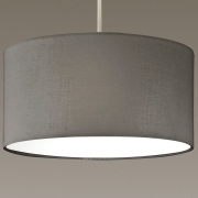 Fabric Ceiling Shade With Frosted Diffuser Grey – Pendant Light – CGC Lighting