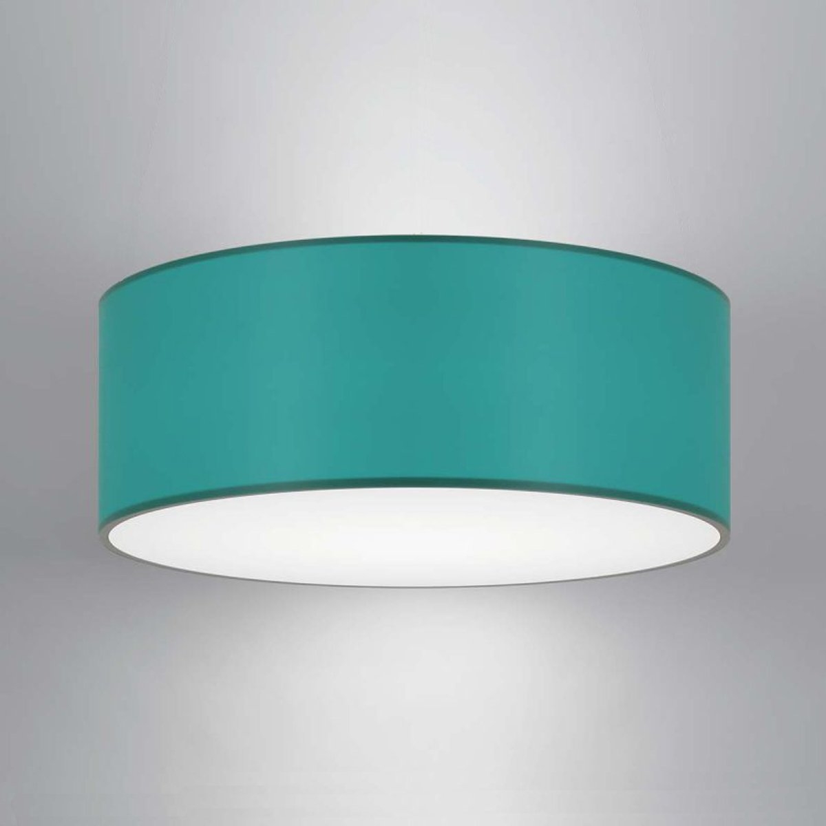 Fabric Ceiling Shade With Frosted Diffuser Teal – Pendant Light – CGC Lighting