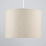 Luxury Pendant Shades – Choice Of Velvet Or Cotton Cream Cotton & Silver – Lamp Shade – CGC Retail Outlet
