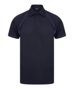Finden & Hales Men’s Piped Performance Polo Shirt – Navy/ Royal/ Royal – XS – Uniforms Online