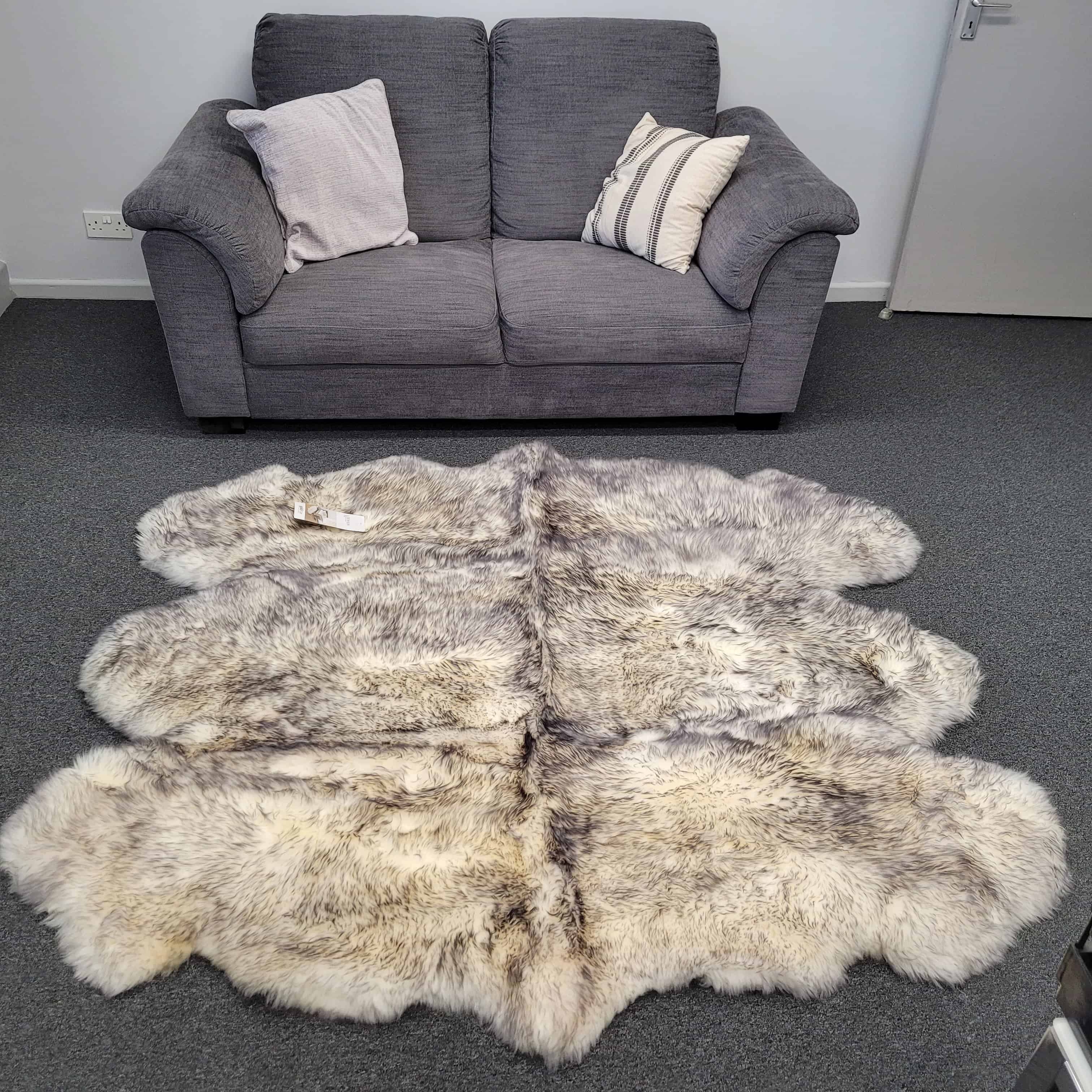 Bowron Sheepskins – Six Piece Gold Star Longwool Sheepskin Rug Twilight 162 x 180 / Twilight – The Rug Quarter