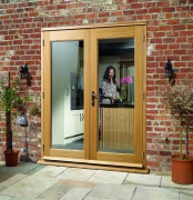 XL Joinery External Hardwood La Porte French Doorset 1790 x 2074mm (Shown in Oak) – Chrome