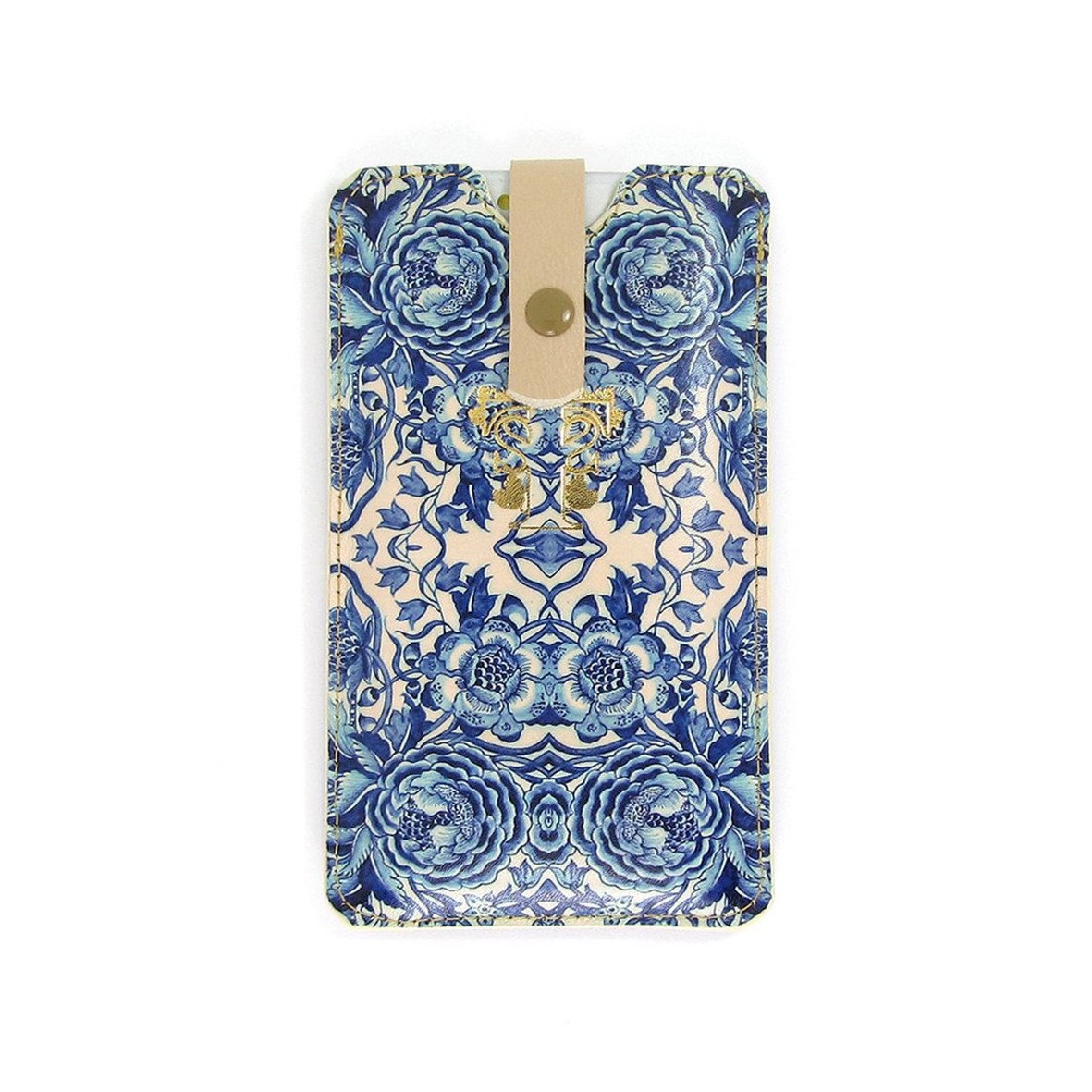 Leather Phone Case Sleeve – Blue & White Porcelain – iPhone 11 Pro Max / Blue / No personalisation