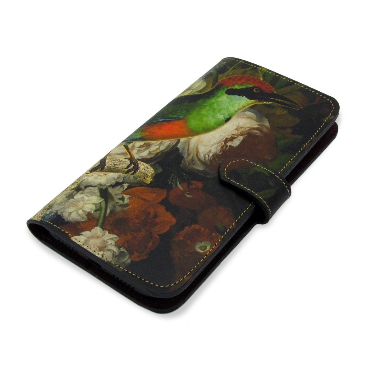Leather Folio Phone Case – Botanical Dream – iPhone XR / No personalisation / Multicolour