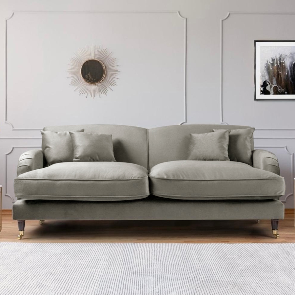 Lilibeth Plush Velvet Sofa Suite 3 + 2 – More Colours – Cedar – The Online Sofa Shop