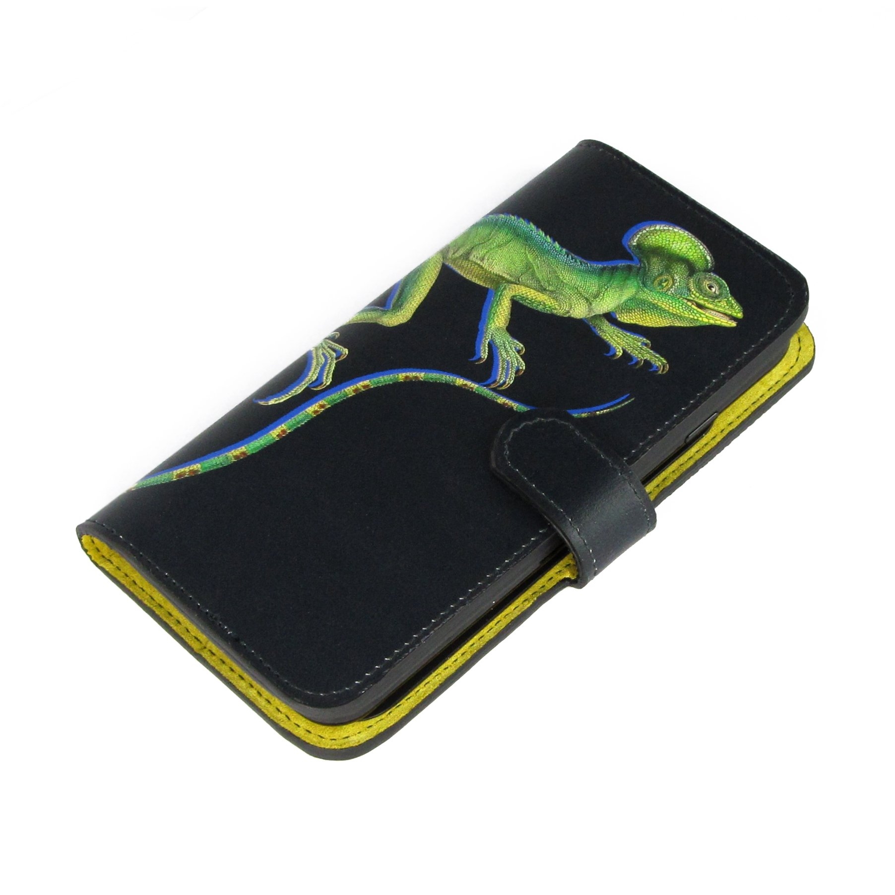 Leather Wallet Phone Case – Lizard – iPhone 8 / No personalisation / Black