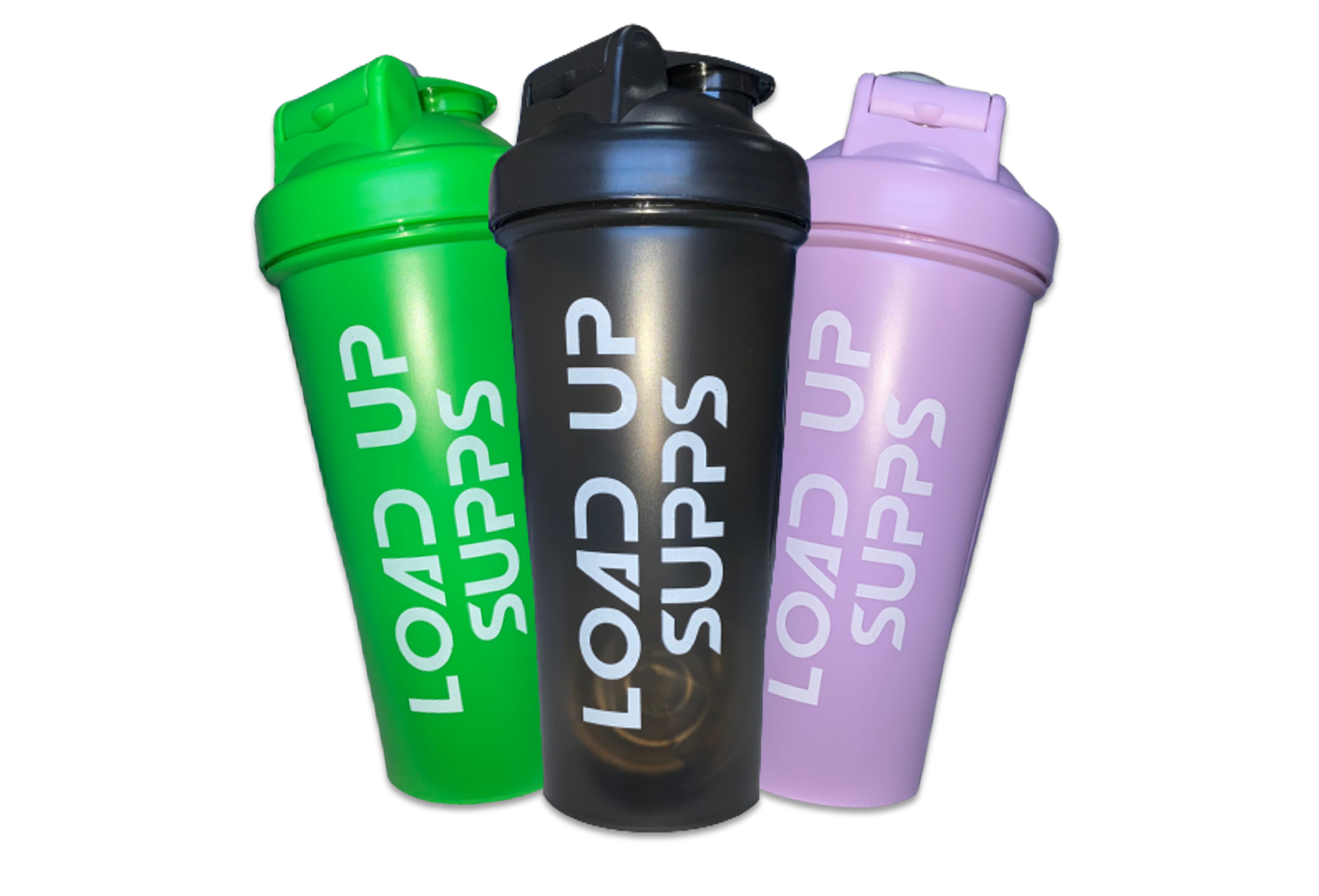 LoadUpSupps Shaker – Neon Pink & White Logo – Load Up Supplements