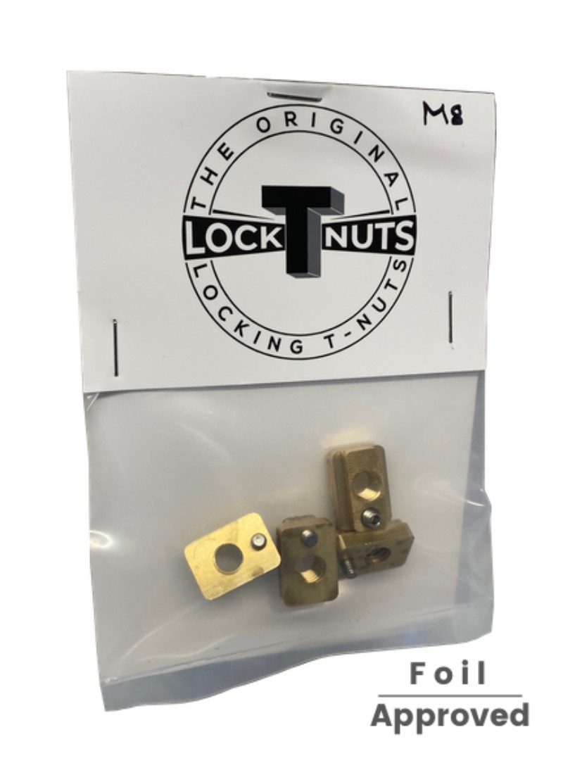 LOCKING T-Nuts (x4) – M8 – The Foiling Collective