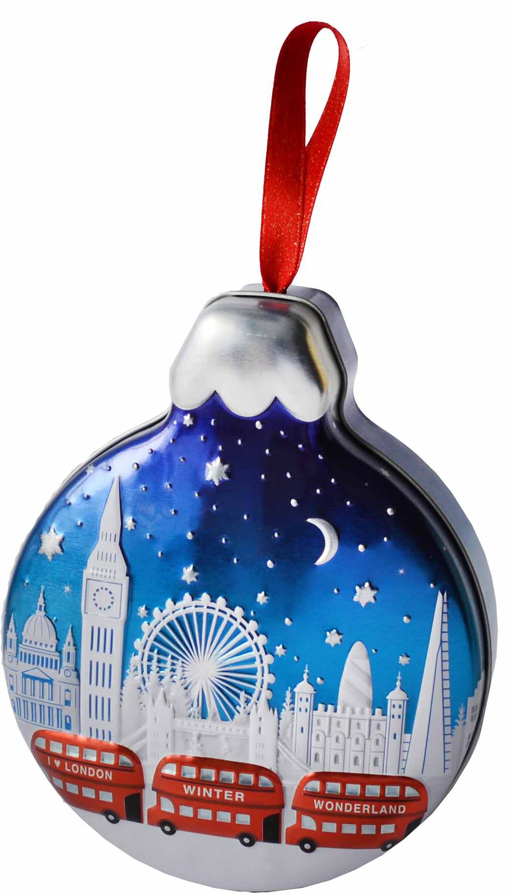 London Bus Bauble – 100g Toffee – Churchills Confectionary