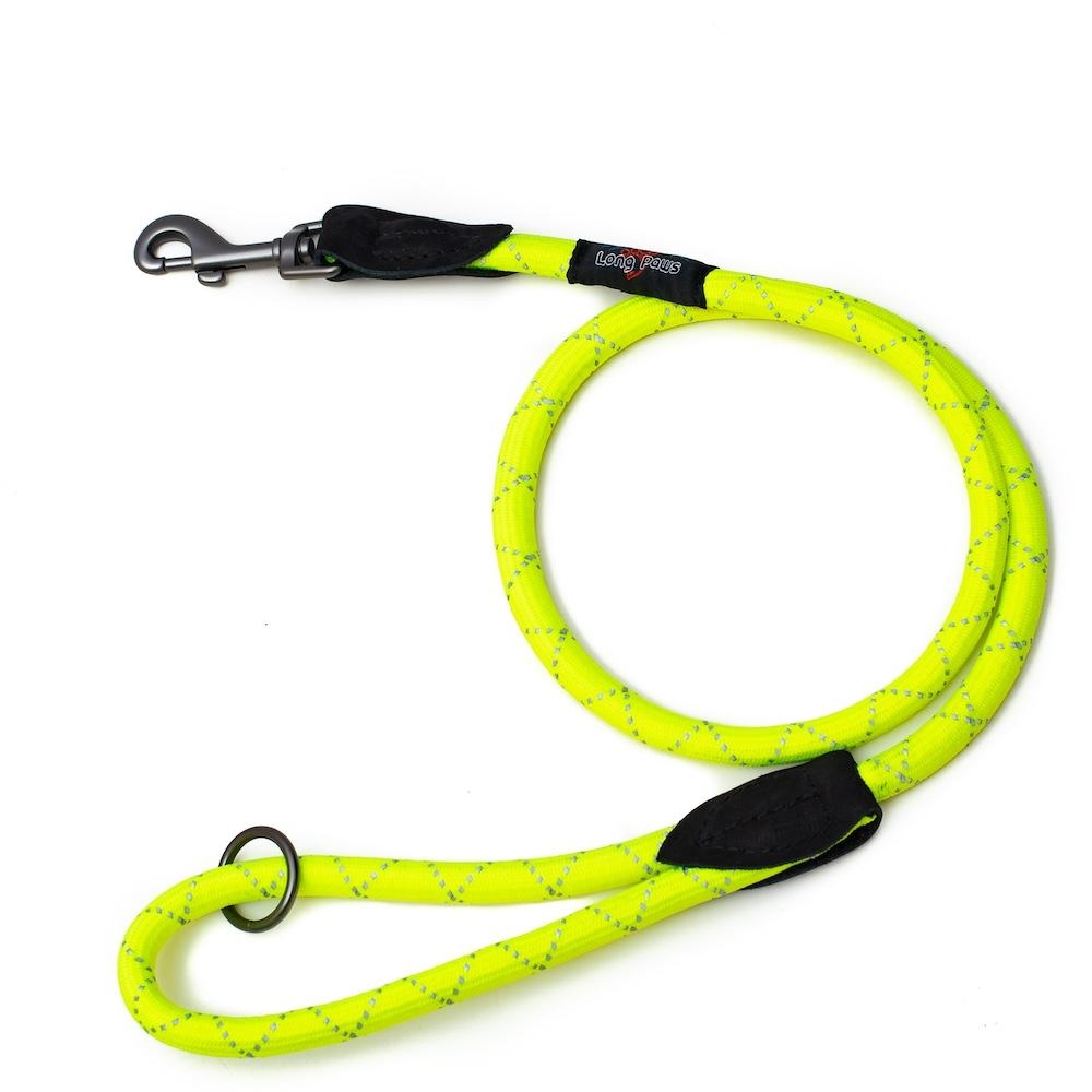 Long Paws – Reflective Neon Rope Leash – Reflective Dog Lead – Outdoor Visibility – Hi-Viz – Unisex