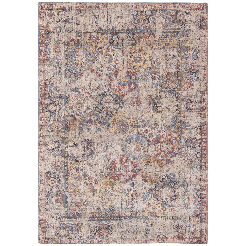 Louis De Poortere – Antique Bakhtiara Rug – 8712 Khedive Multi – 200 x 280 – Beige / Pink – 100% Cotton – 140cm