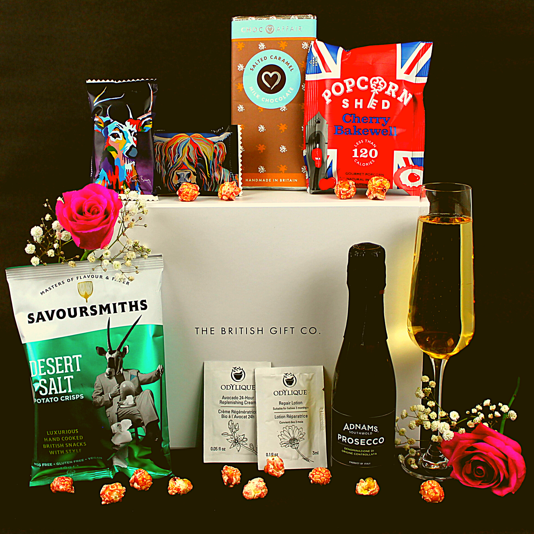 The Luxe – Prosecco & Chocolate Hamper Gift Box – The British Gift Co.