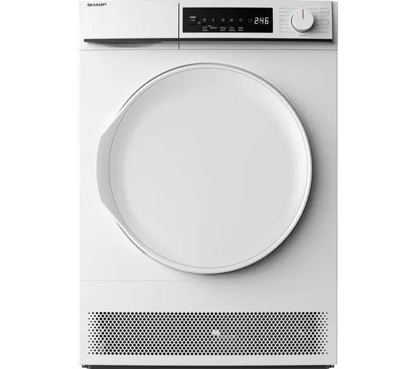 SHARP KD-NCB8S7PW9 8 kg Condenser Tumble Dryer – White – Shop At Home