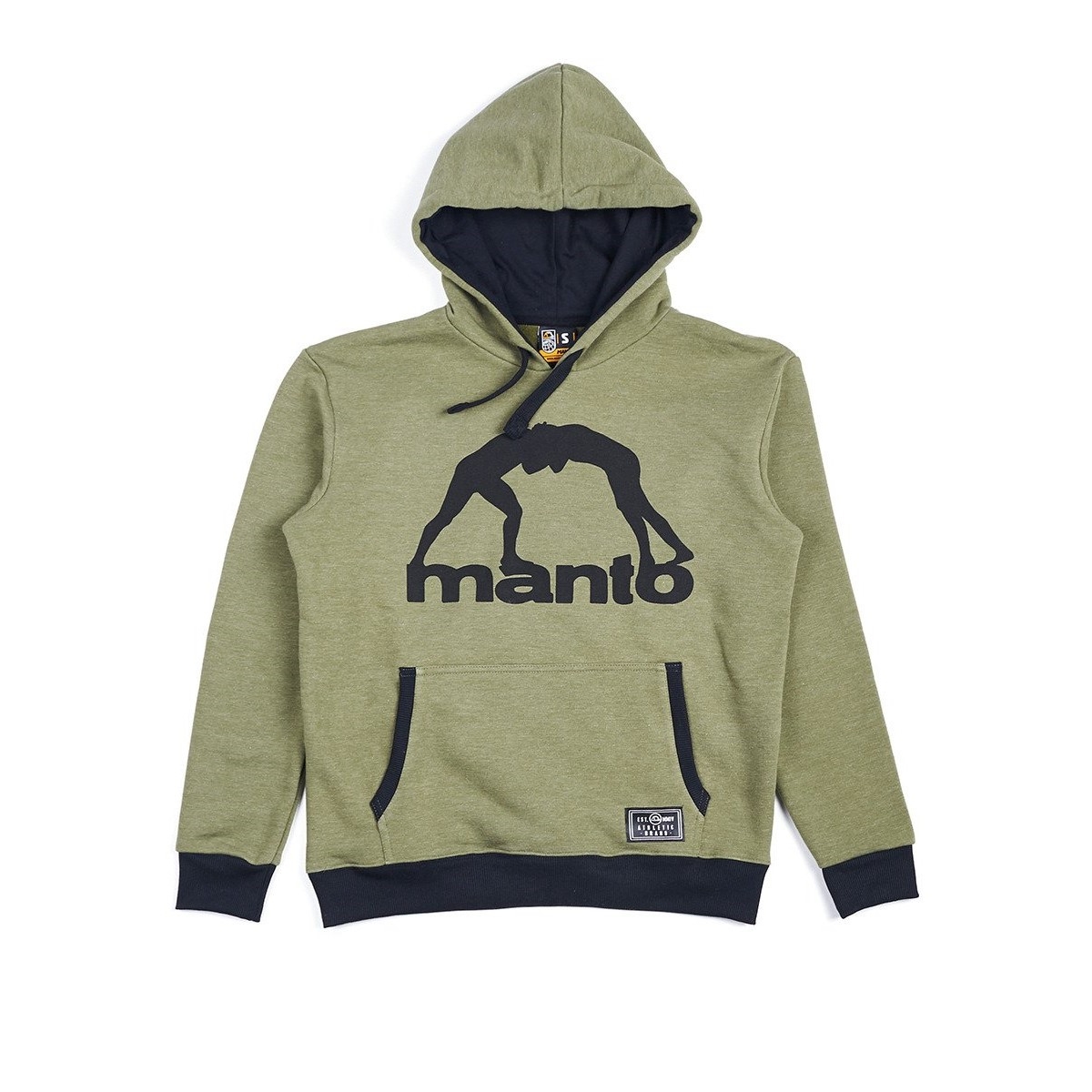 Manto Vibe 2.0 Olive Melange Hoodie  – Size: L – Adult – Unisex