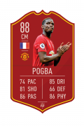 Paul Pogba MUFC pre-made card – A4 | (21cm x 29.7cm) – Fifa Ultimate Team Card – Create FUT