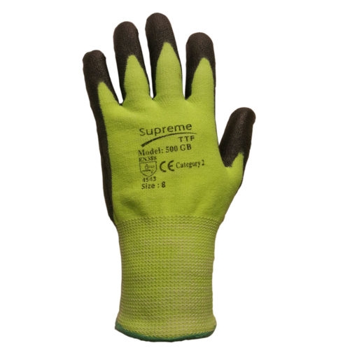 Palm Coated Anti-Cut Safety Gloves Green – Work Safety Protective Equipment – Supreme TTF – Regus Supply