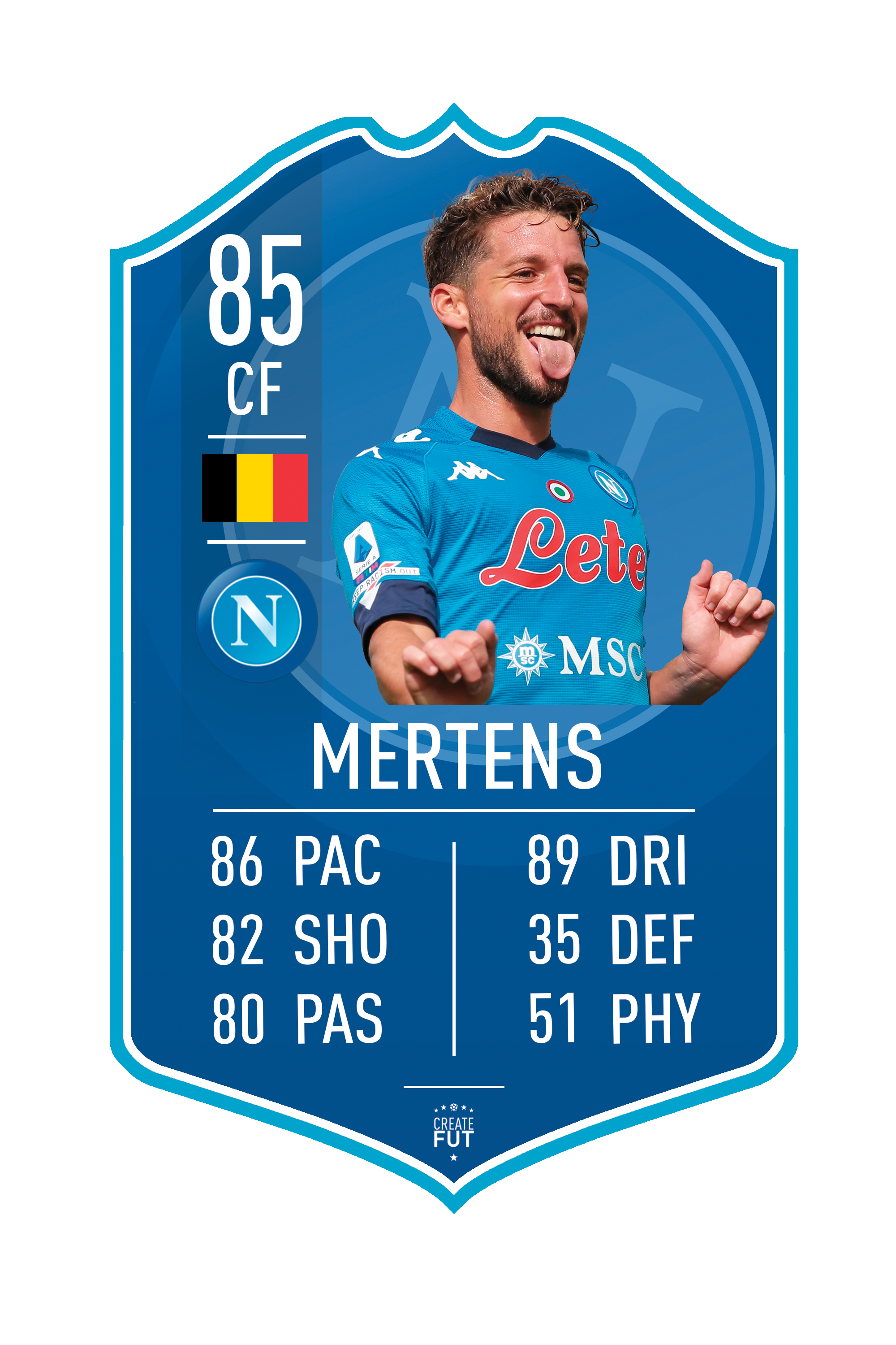 Mertens Napoli pre-made card – A3 | (29.7cm x 42cm) – Fifa Ultimate Team Card – Create FUT