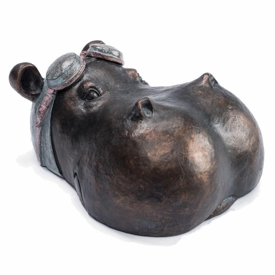 Sculpture Hippo Head – Medium – 13cm x 21cm x 25cm