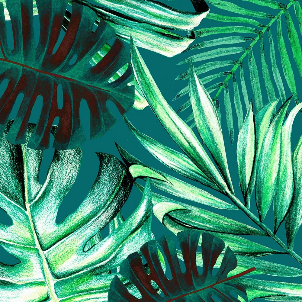MINDTHEGAP – Rainforest Wallpaper – Blue / Green – Non-Woven – 52cm