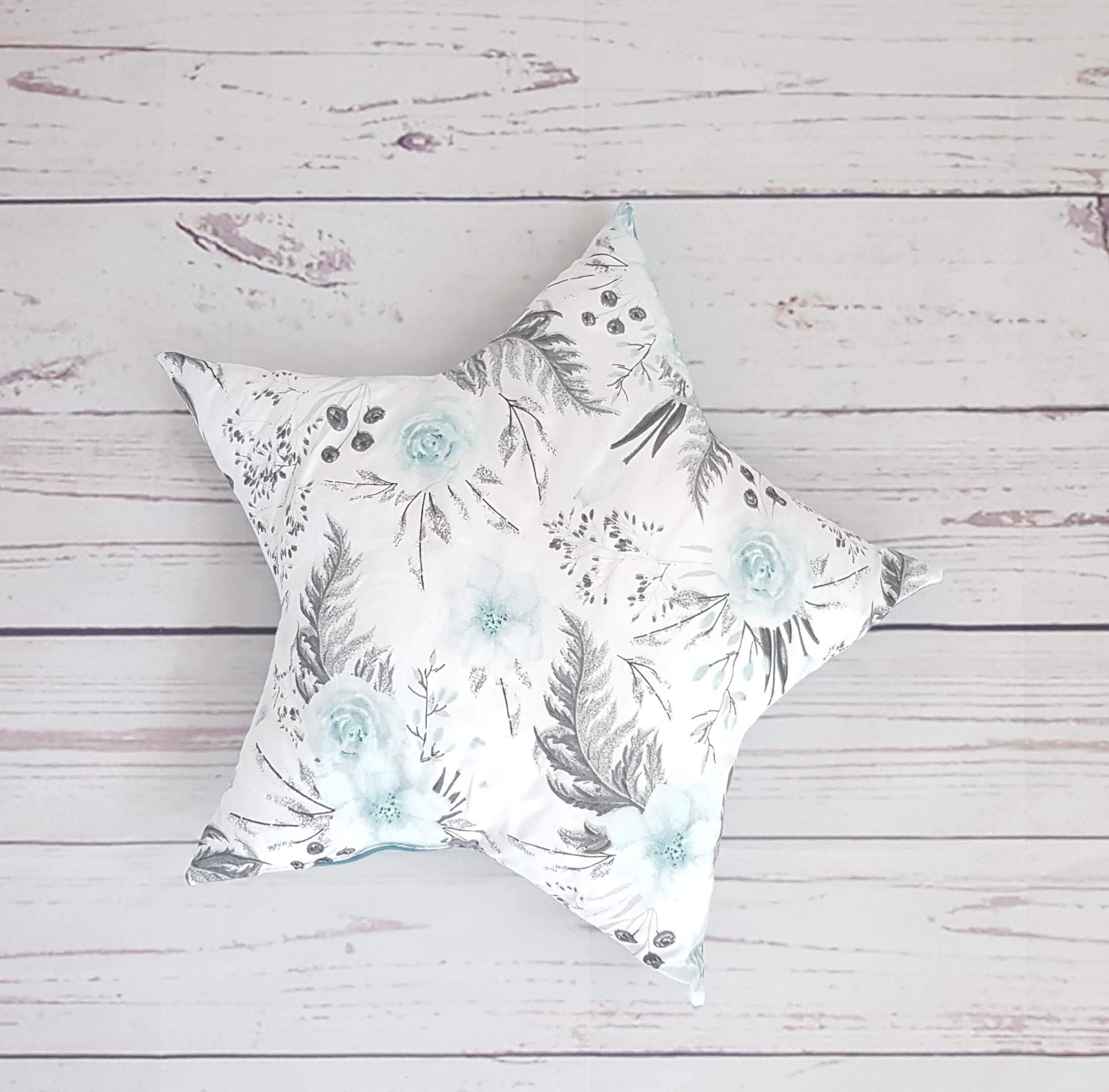 Decorative Cushion – Star Mint Roses Collection – evCushy