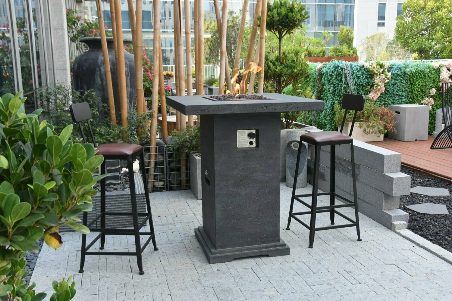 Elementi Montreal Bar Table – Outdoor Fire Pit – Forno Boutique