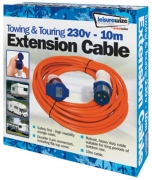 10 Metre Camping Mains Extension Cable – Leisurewize – Campers & Leisure