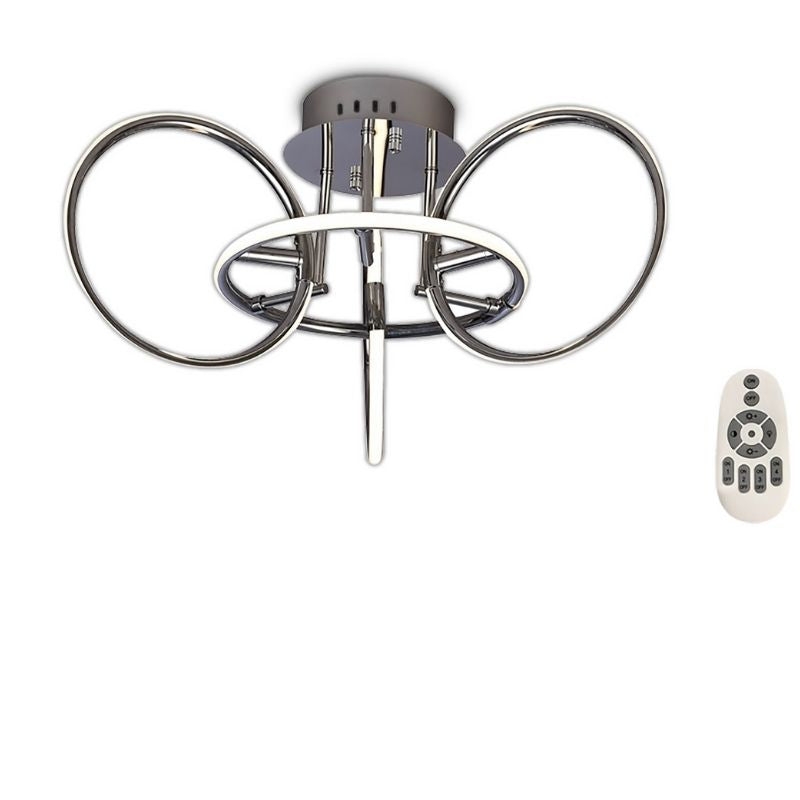 Mantra Aros 4 Ring LED Ceiling Flush In Polished Chrome with Remote Control M5756 – Aros Ceiling – Mantra – Daz Lighting